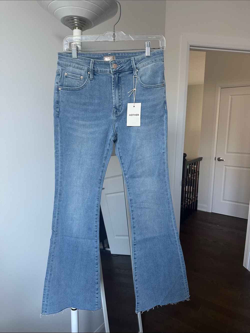 MOTHER Light Blue Flare & Wide Leg Jeans